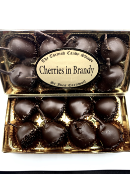 Gold Boxed Whole Cherries in Brandy