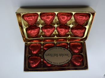 Gold Boxed Red Hearts